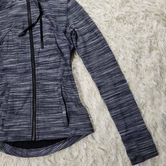 Lululemon Hooded Define Jacket Nulu Mini Space Dye Teal White Woman’s 6 - Picture 4 of 11